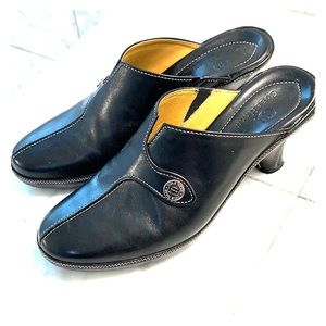 Cole Haan 7M Heeled Black Mule Slip On